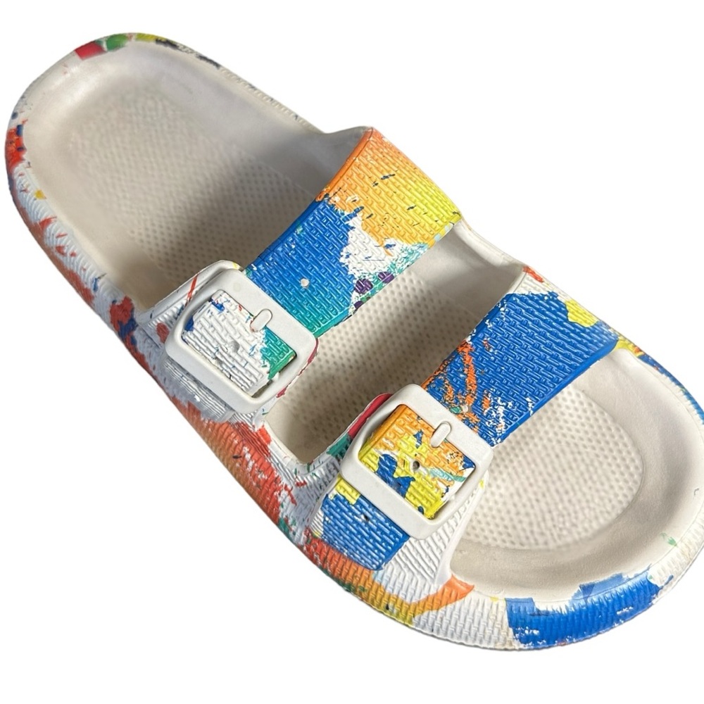 Cool Paint Splatter Design Cushy Slides (10-11) - Picture 3 of 7